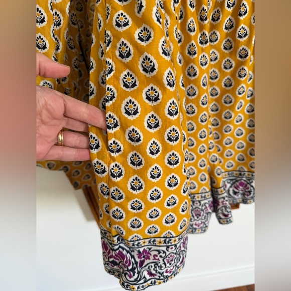 J Crew Point Sur block print romper size 4 yellow gold - Picture 5 of 7